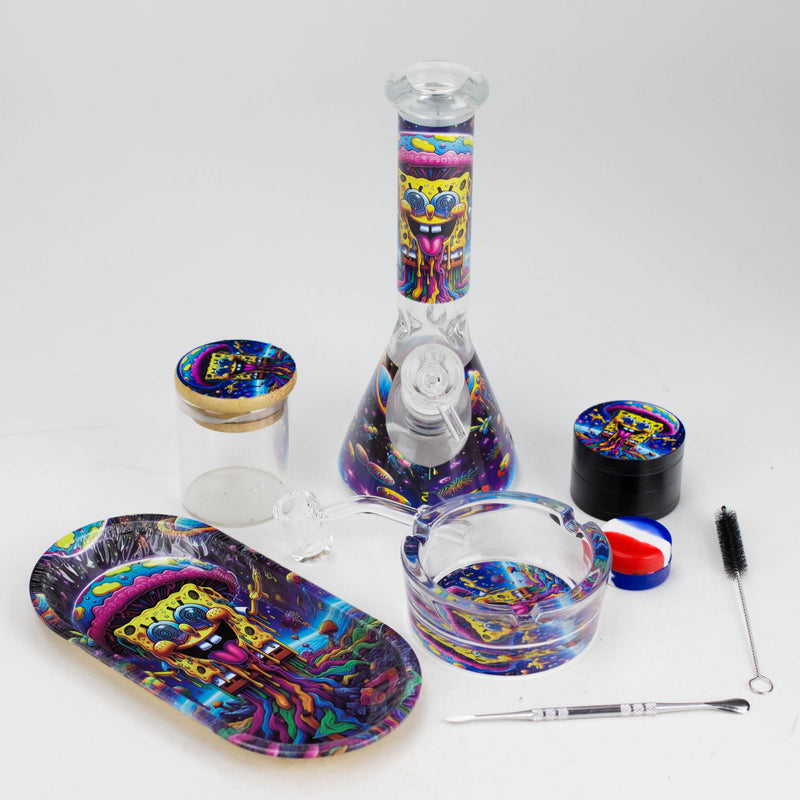 O 10-in-1 Smoke Set with Weed Design Complete Smoking Kit