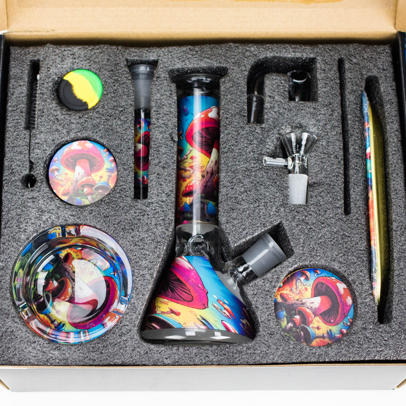 O 10-in-1 Smoke Set with Weed Design Complete Smoking Kit