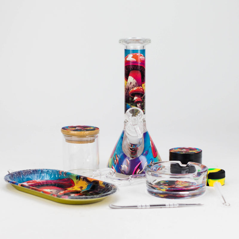 O 10-in-1 Smoke Set with Weed Design Complete Smoking Kit