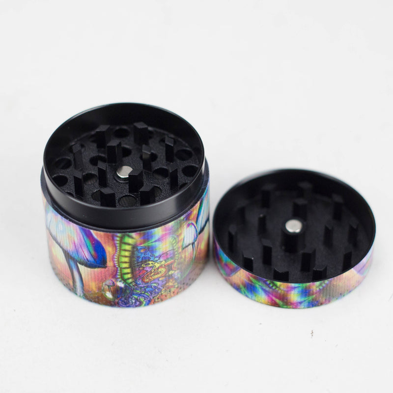 O 1.5" Mushroom Design Metal Grinder 4 Layers Box of 12