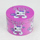 O 2.5" 4-Layer Kitty Design Metal Herb Grinder (Box of 6)
