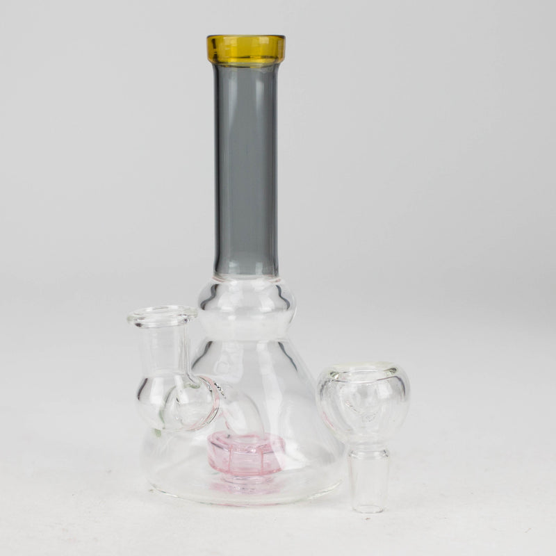 O 6" Cone difuser assorted bong | 14mm Bowl Joint | Stemless Design