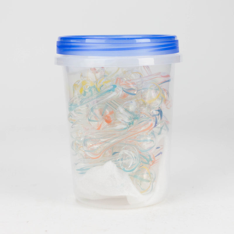 O 2.5"  Peanut Glass Pipe Jar – 30 pcs