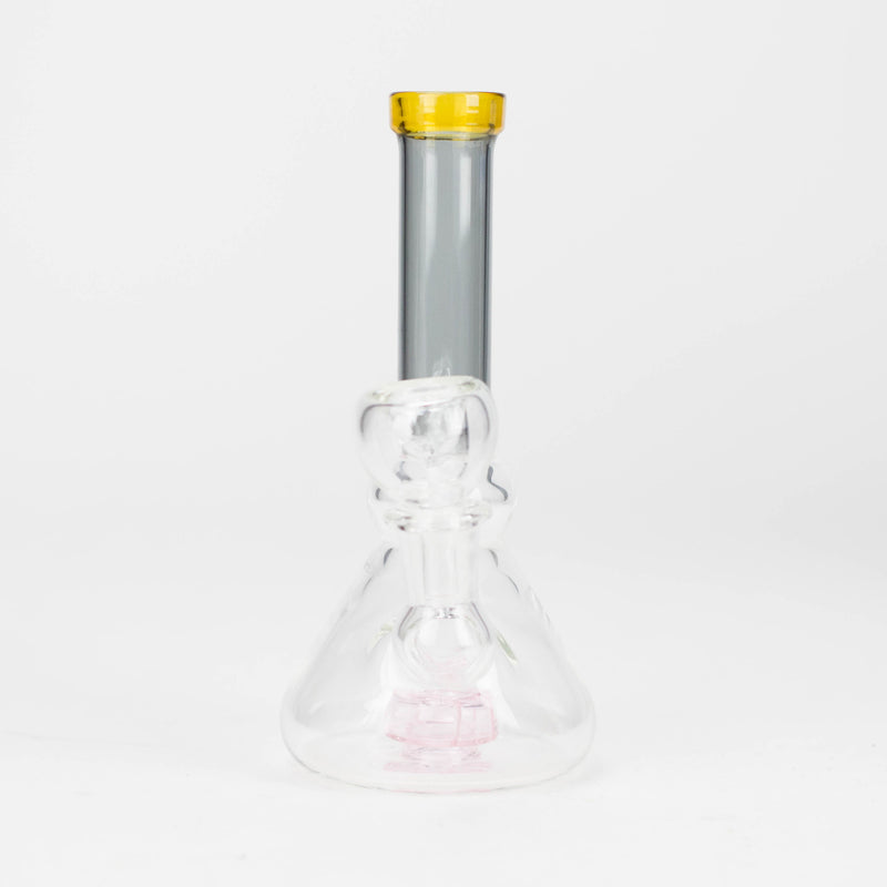 O 6" Cone difuser assorted bong | 14mm Bowl Joint | Stemless Design