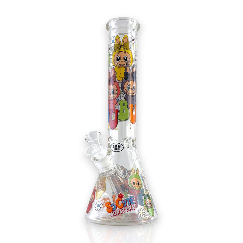 O 14" 7MM “Cute Monster Crew” Heavy-Duty Beaker Water Pipe