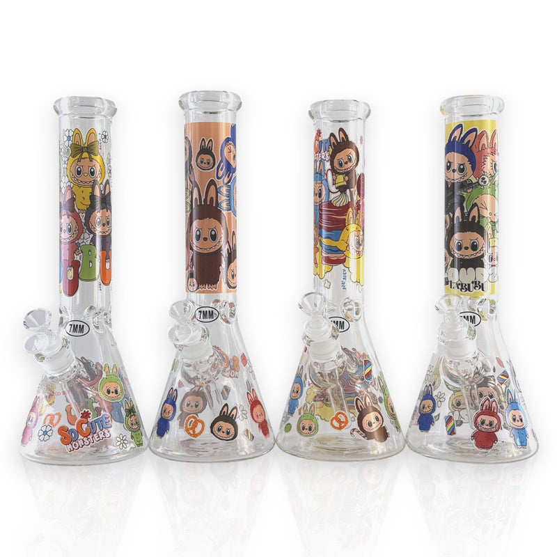 O 14" 7MM “Cute Monster Crew” Heavy-Duty Beaker Water Pipe