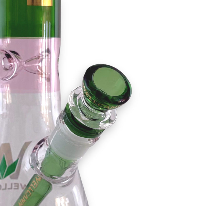 O Wellcann | 16" Heavy-Duty 7MM Beaker Water Pipe – Extra Thick Base-Green