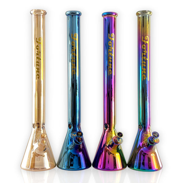 O Fortune | 24" Electroplated 7MM Beaker Water Pipe