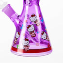 O 10" Glass Beaker Bong With New Kitty Design