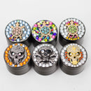Genie | 4-Part 50mm 3D Grinder with Cubic Zirconia – Box of 6 [GR50]