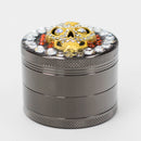 Genie | 4-Part 50mm 3D Grinder with Cubic Zirconia – Box of 6 [GR50]