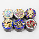 Genie | 4-Part 50mm 3D Grinder with Cubic Zirconia – Box of 6 [GR50]