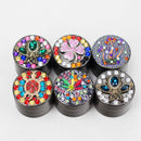 Genie | 4-Part 50mm 3D Grinder with Cubic Zirconia – Box of 6 [GR50]