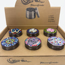 Genie | 4-Part 63mm 3D Decorative Grinder with rhinestones – Box of 6 [GR63]