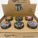 Genie | 4-Part 50mm 3D Grinder with Cubic Zirconia – Box of 6 [GR50]