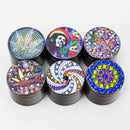 Genie | 4-Part 50mm 3D Grinder with Cubic Zirconia – Box of 6 [GR50]