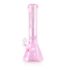 Fortune | 14" Hexagon Base Beaker Bong Glass Bong Fortune Pink