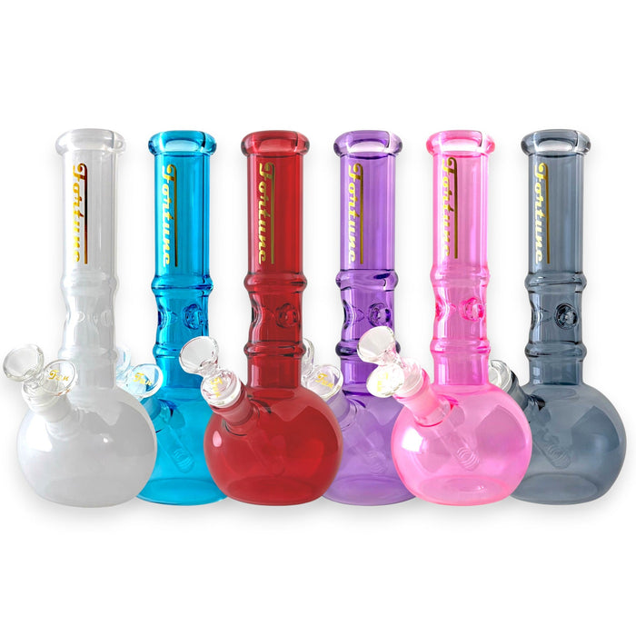 Fortune 10 inch Crystal Sphere Base Glass Bong in assorted translucent colours