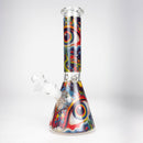10″ Eyes Design Glass Beaker Water Pipe Glass Bong 777 Smoke Design1