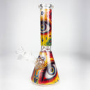 10″ Eyes Design Glass Beaker Water Pipe Glass Bong 777 Smoke Design3