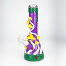 10" 3D Mushroom Design Glass Beaker Bong Glass Bong 777 Smoke Purple