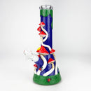 10" 3D Mushroom Design Glass Beaker Bong Glass Bong 777 Smoke Blue