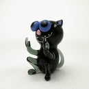 Cheech | 3.5" Black Cat Attack Hand Pipe [PIPE-169] Glass Pipe Smoking Cat Distribution