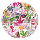 50pcs Assorted Cannabis Design Stickers Gadget Every Weekend Option S