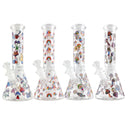 10" Psychedelic Shroomscape Beaker Bong – 4mm Thick Glass Glass Bong Super Supplys Inc
