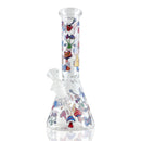 10" Psychedelic Shroomscape Beaker Bong – 4mm Thick Glass Glass Bong Super Supplys Inc Design B