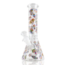 10" Psychedelic Shroomscape Beaker Bong – 4mm Thick Glass Glass Bong Super Supplys Inc Design A
