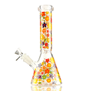 10" Floral Garden Beaker Bong Series – 4mm Thick Glass Glass Bong Super Supplys Inc