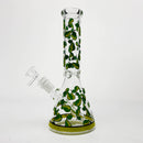 10" Glass Beaker Bong with Apple Design [FT08]