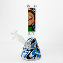 10" Glass Beaker Bong with Cartoon Design [FT09]