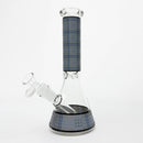 10" Glass Beaker Bong with Rectangle Print Design – [FT510]
