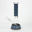 10" Glass Beaker Bong with Rectangle Print Design – [FT510]