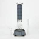 10" Glass Beaker Bong with Rectangle Print Design – [FT510]