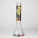 14" BM Design Glass Bong – 7mm Thick Heavy Duty Beaker Water Pipe Glass Bong 777 Smoke Design C