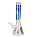 14" 7mm RM Glass Bong – Heavy Duty Beaker Water Pipe [FTLL06] Glass Bong LEHIGH WHOLESALE Family Gun