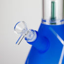 14" 7mm 420 Double Perc Fancy Glass Water Bong [FT1157AST] Glass Bong LEHIGH WHOLESALE