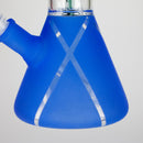 14" 7mm 420 Double Perc Fancy Glass Water Bong [FT1157AST] Glass Bong LEHIGH WHOLESALE