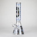 14" 7mm Gorilla Designs Glow In The Dark Beaker Bong – In the Box [FT1892ATS] Glass Bong LEHIGH WHOLESALE Blue