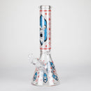 14" 7mm Gorilla Designs Glow In The Dark Beaker Bong – In the Box [FT1892ATS] Glass Bong LEHIGH WHOLESALE Red