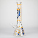 14" 7mm Gorilla Designs Glow In The Dark Beaker Bong – In the Box [FT1892ATS] Glass Bong LEHIGH WHOLESALE Orange