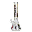 14" 7mm RM Skull Glass Bong – Heavy Duty Beaker Water Pipe [FTLL08] Glass Bong LEHIGH WHOLESALE Yellow