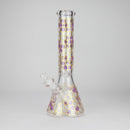14" Beehive Design 7mm Thick Heavy Duty Glass Beaker Bong Glass Bong 777 Smoke Purple