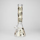 14" Beehive Design 7mm Thick Heavy Duty Glass Beaker Bong Glass Bong 777 Smoke Gray