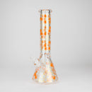 14" Beehive Design 7mm Thick Heavy Duty Glass Beaker Bong Glass Bong 777 Smoke Orange