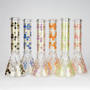 14" Beehive Design 7mm Thick Heavy Duty Glass Beaker Bong Glass Bong 777 Smoke