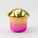 3" Magic Mushroom Design Metal Grinder 4 Layers - Box of 6 Display Pack 777 Smoke